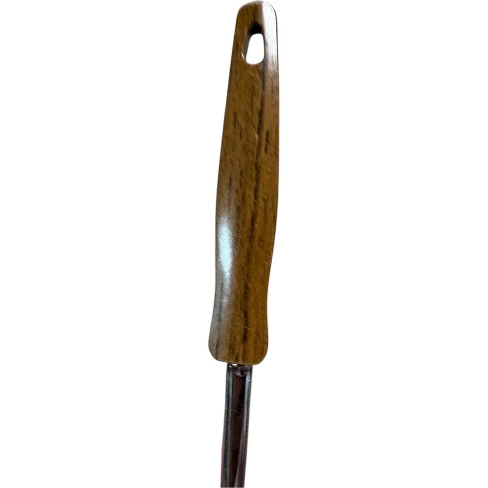 Ekco Stainless Steel Ladle with Wood Handle‎ Kitchen Utensil USA Vtg Spotted